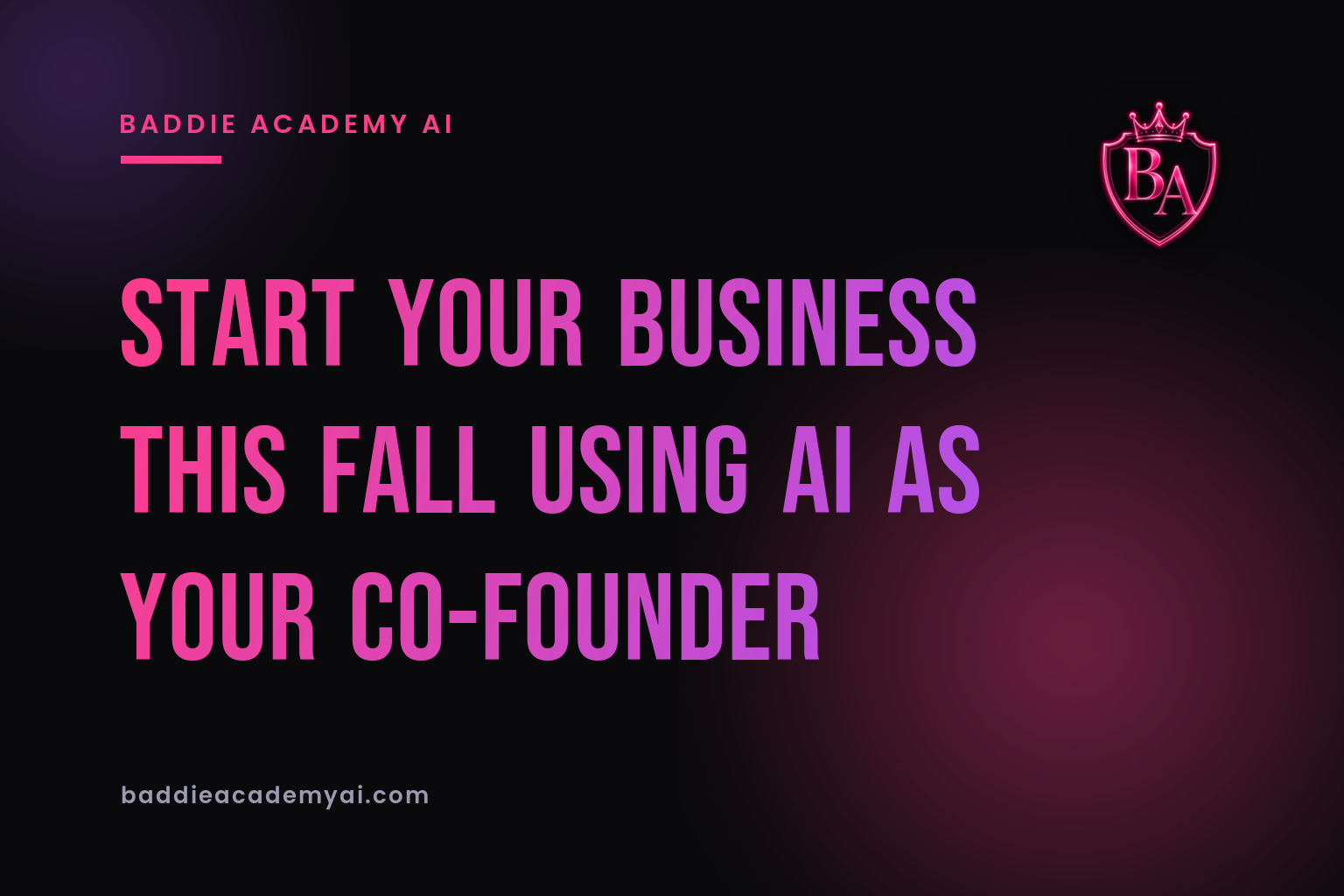 Start Your Business This Fall Using AI as Your Co-Founder